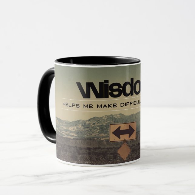 Treffen Sie schwierige Entscheidungen Tasse (Vorderseite Links)