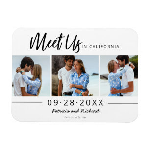 Treffen Sie uns bei der Hochzeit Save The Date 3 F Magnet