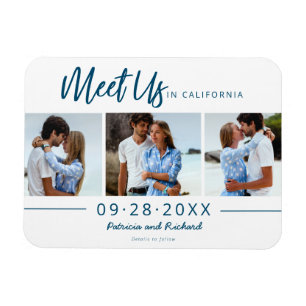 Treffen Sie uns bei der Hochzeit Save The Date 3 F Magnet