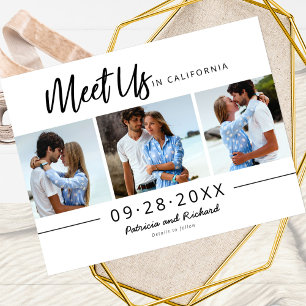Treffen Sie uns bei der Hochzeit Save The Date 3 F Postkarte