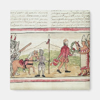Treffen von Hernando Cortes und Montezuma