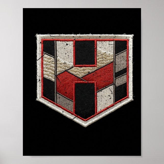 Treffer-Serie Softll Home Plate Patch  Poster (Vorne)