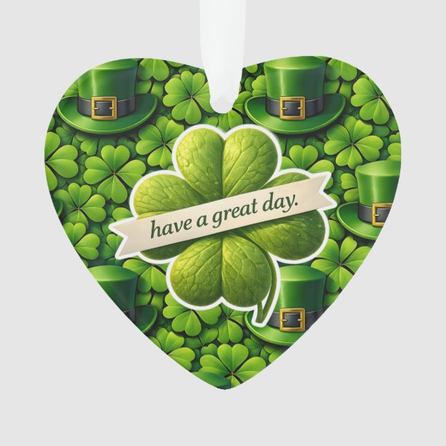 Trèfle à quatre feuilles Saint Patrick's Day avoir (devant)