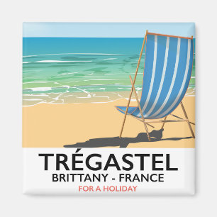 Trégastel, Bretagne Frankreich Strandurlaub Poster Magnet