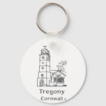 Tregony Uhrturm-Schlüsselanhänger