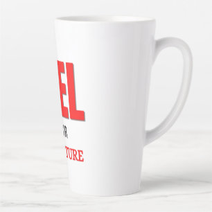 Treibe Dein Abenteuer an – Outdoor-Motorrad-Typogr Milchtasse