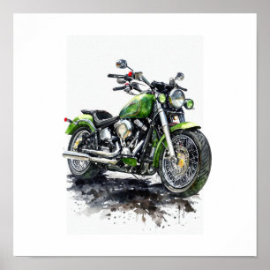 Treibe deine Freiheit – Motorrad Aufkleber Poster