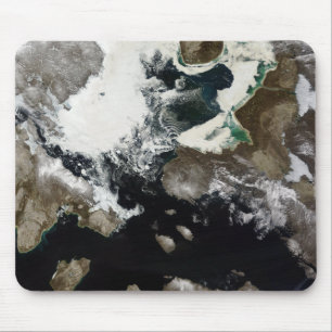 Treibeis und Sediment sichtbar in Nunavut, Kanada Mousepad