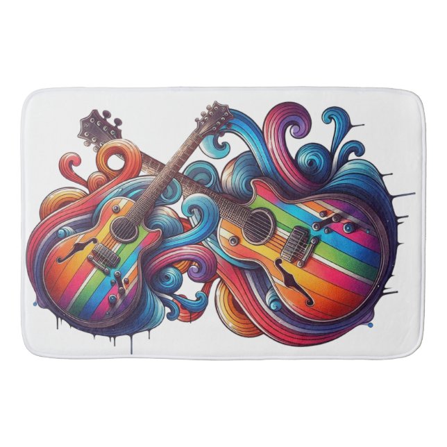 Treibender Sound Wood Wall Art Badematte (Vorderseite)
