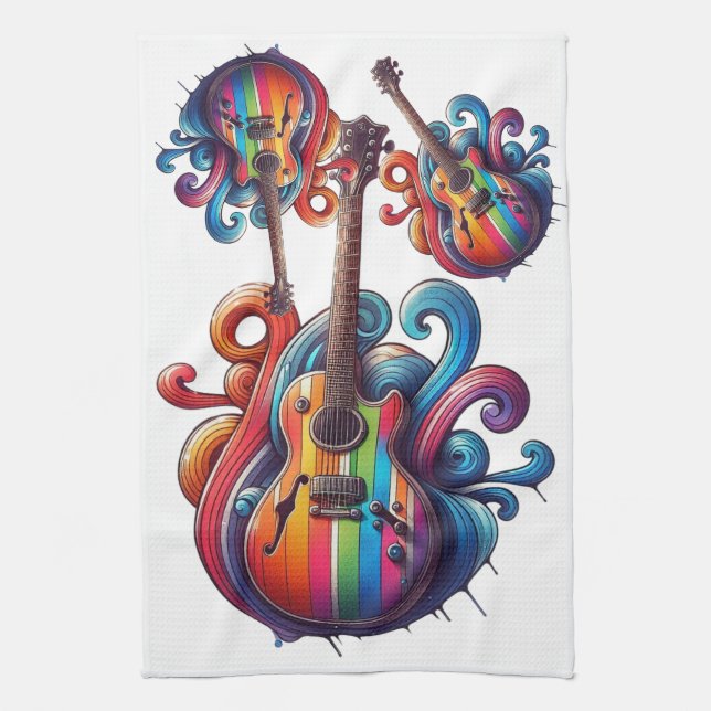 Treibender Sound Wood Wall Art Geschirrtuch (Vertikal)