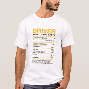 Treiber Ernährung Fakten Autofahrer Spaß T-Shirt