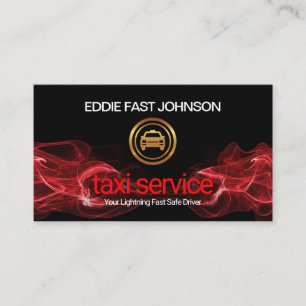 Treiber für das schnelle Gold-Taxi-Logo von Red L Visitenkarte