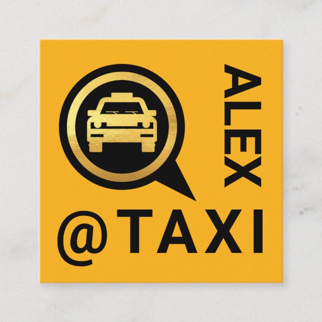 Treiber für die Gold Taxi Sprachbox Quadratische Visitenkarte (Vorderseite)