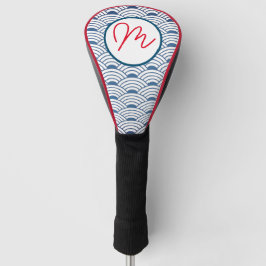 TREIBER GOLF HEAD COVER JAPANESE WAVES DIY INTIAL GOLF HEADCOVER