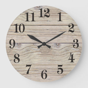 Treibholz-Hintergrund-Beschaffenheit Große Wanduhr