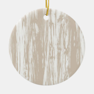 Treibholz Muster - Taupe-Beige und Weiß Keramikornament