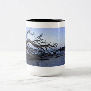 Treibholz-Strand Zweifarbige Tasse