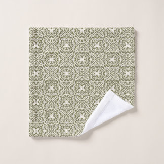 Treillis Floral Olive Géométrique