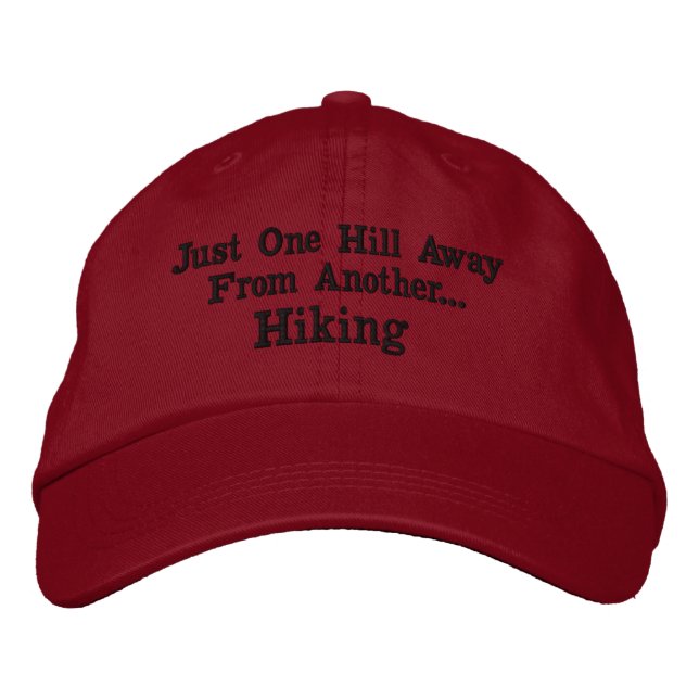 Trekking Cap - Rot Bestickte Baseballkappe (Vorderseite)
