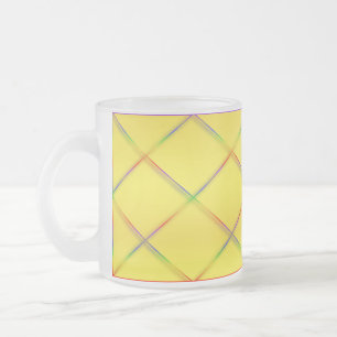 Trellis arc-en-ciel personnalisable Mug jaune