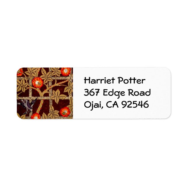 Trellis Birds Blume Morris Fine Wallpaper (Vorne)