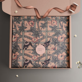 Trellis Birds William Morris Lila Vintage Floral Seidenpapier