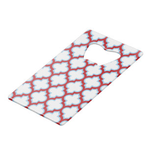 Trellis blanc et rouge, treillis, Quatrefoil