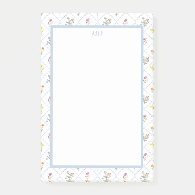 Trellis de fleurs sauvages | Post-It (Devant)