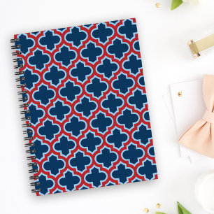 Trellis marocain bleu et rouge, treillis, Quatrefo