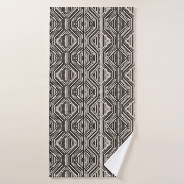 Trellis Moderne Carrés et diamants (Serviette de bain)