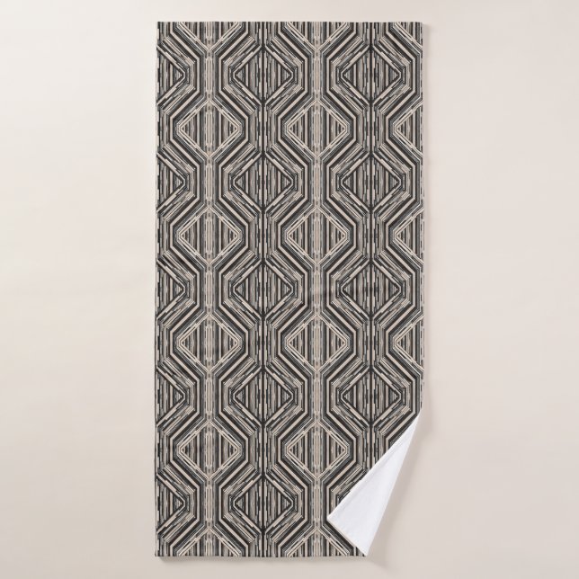 Trellis Moderne Strickplätze und Diamanten Badhandtuch Set (Badehandtuch)