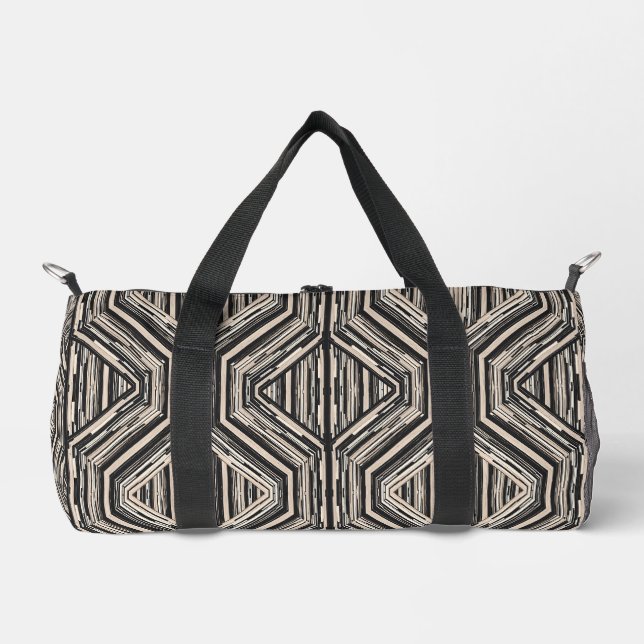 Trellis Moderne Strickplätze und Diamanten Duffle Bag (Vorderseite)
