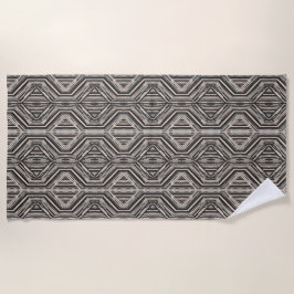 Trellis Moderne Strickplätze und Diamanten Strandtuch