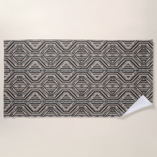 Trellis Moderne Strickplätze und Diamanten Strandtuch