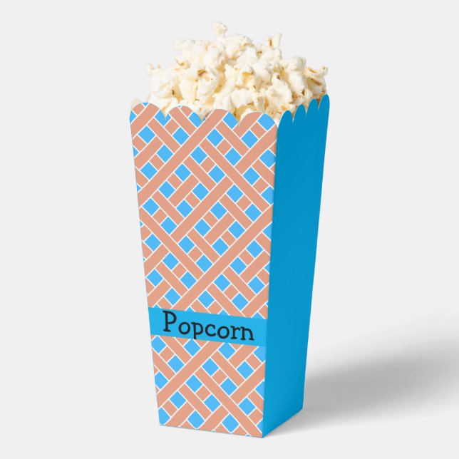 Trellis Pattern Blue Background Geschenkschachtel (Geplatzt)