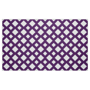 Trellis pourpre sur le tissu géométrique blanc