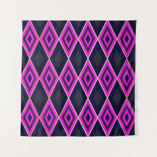 Trellis rhombus formt geometrisch nahtloses Muster Wandteppich