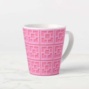 Trellis rose rétro Latte Mug