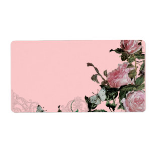 Trellis Rose Vintag Pink Roses Schmetterling Wirbe