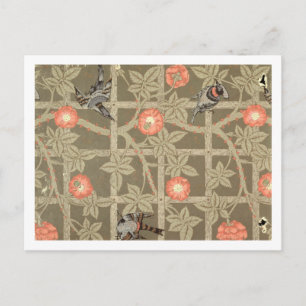Trellis Tapete-Design mit einem Flaschengitter Postkarte