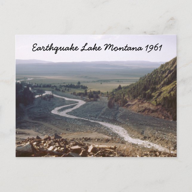 Tremblement de terre Lake Slide Montana 1961 Carte (Devant)