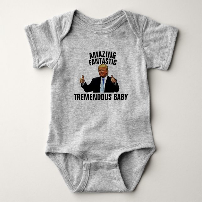 TREMENDOUS BABY TRUMP T - SHIRT JERSEY BODYSUIT (Vorderseite)