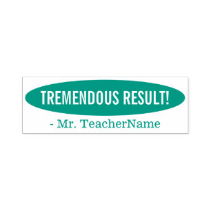 "TREMENDOUS-ERGEBNIS!" Schullehrer Rubber-Briefmar Permastempel