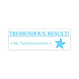 "TREMENDOUS-ERGEBNIS!" Schullehrer Rubber-Briefmar Permastempel