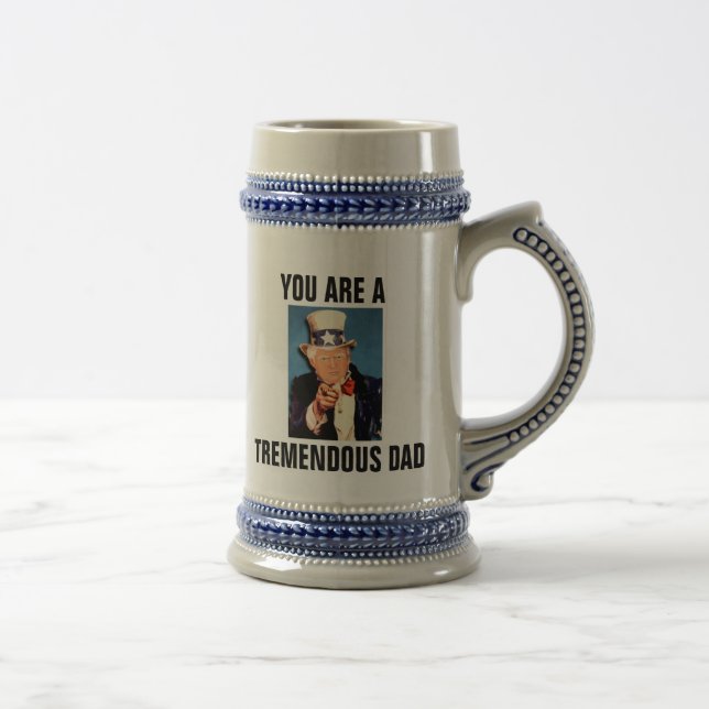 TREMENDOUS-VATER Donald Trump Beer Stein Bierglas (Rechts)