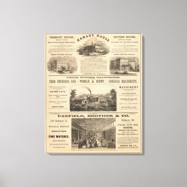 Tremont House, Boston hotel Nahant House Leinwanddruck (Vorderseite)