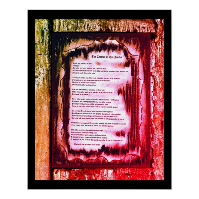 Tremor in den Händen Poster (Vorderseite)