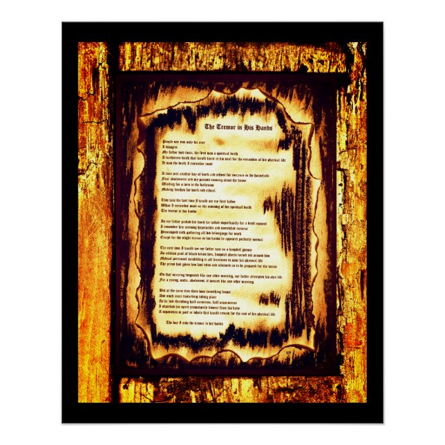 Tremor in den Händen Poster (Vorderseite)