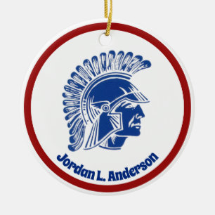 Tremper Trojan Kenosha Wisconsin Keramik Ornament
