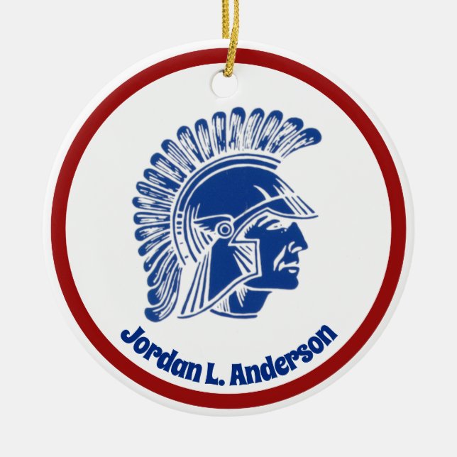 Tremper Trojan Kenosha Wisconsin Keramik Ornament (Vorne)